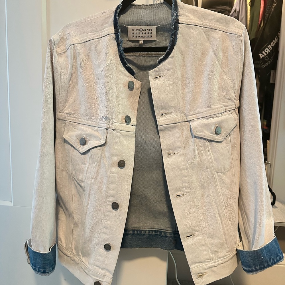 MAISON MARGIELA Branchetto Hand-panted Denim/jean jacket